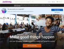 Tablet Screenshot of justgiving.com